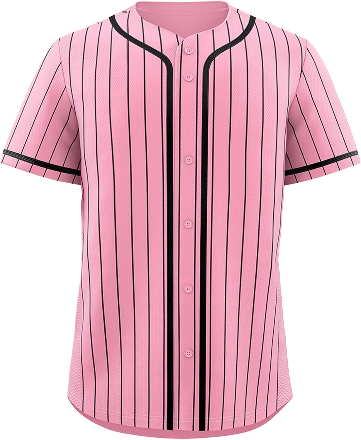 KXK Pinstripe Baseball Jersey for Men Women,Blank Button Down Baseball Shirt Team Sports Uniform