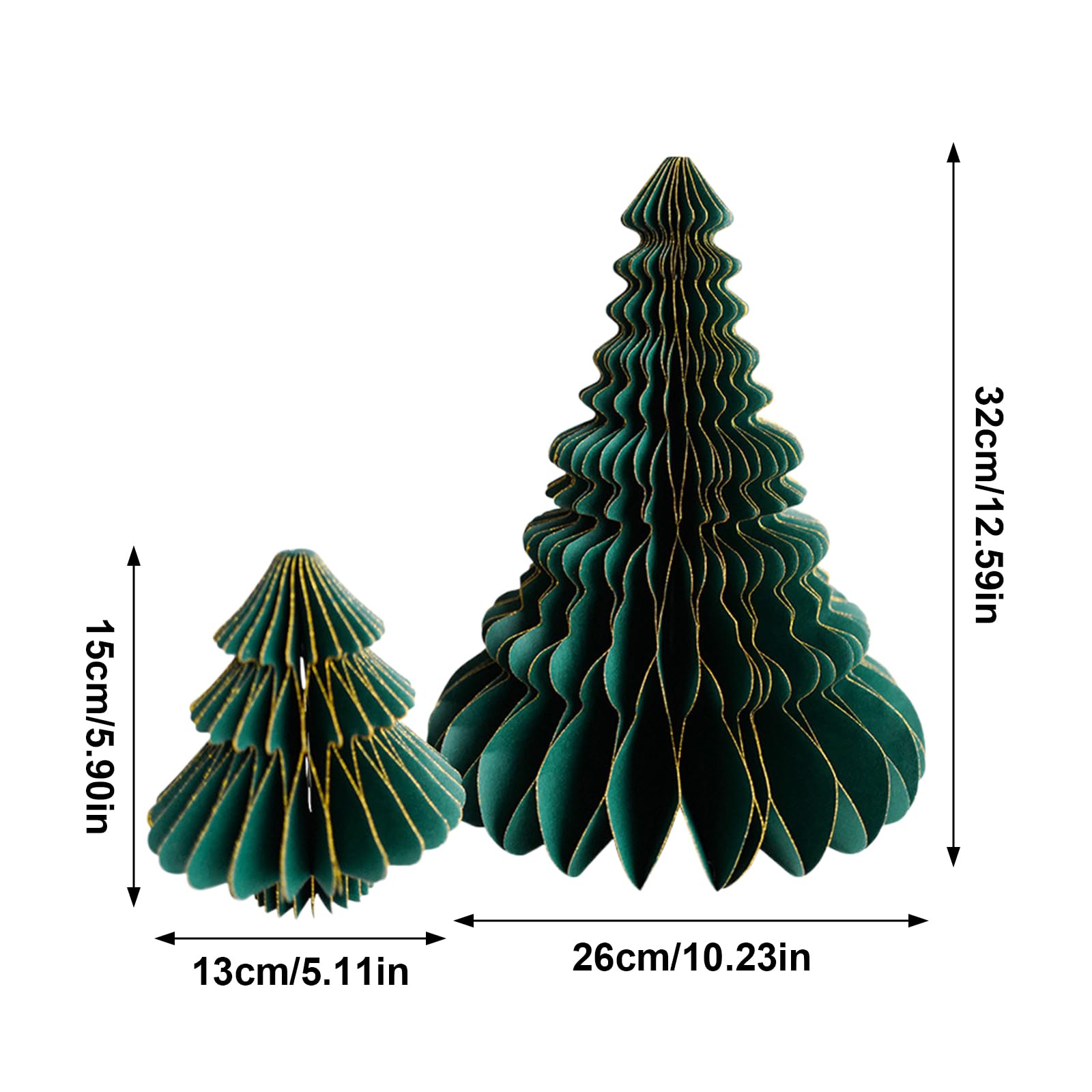 Sapin De Noël En Papier Nid D'Abeille Décoratif - Centre De Table, Déco Festive Colorée Pour Salon