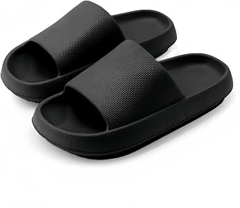Xincx Cloud Slippers – Super Soft, Non-Slip, Quick-Dry Shower Sandals For Men & Women (Black, Size 5.5) - View #8