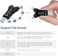 Vista 4 de Lector de Tarjetas SD para iPhone/iPad/Android/Mac/Computadora/Cámara, Lector de Tarjetas Micro SD 4 en 1, Visor de Cámara Trail, Lector de Tarjetas