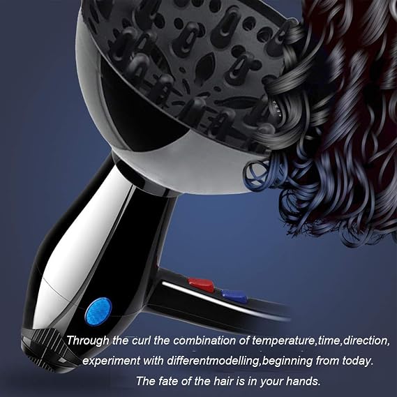 ÛNiversaļ Hair Diffuser – Adjustable Blow Dryer Diffuser Attachment | Professional Salon Tool For Curly & Wavy Hair, Fits 1.4–2.6in Nozzle 5.32x3.15in