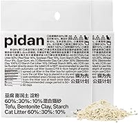 Vista 10 de pidan Mix Cat Litter,Tofu Cat Litter with Bentonite 70%:30%,Absorbent and Fast Drying,Flushable Tofu Litter,Selected Quality Pea Dregs,5-Fold Water