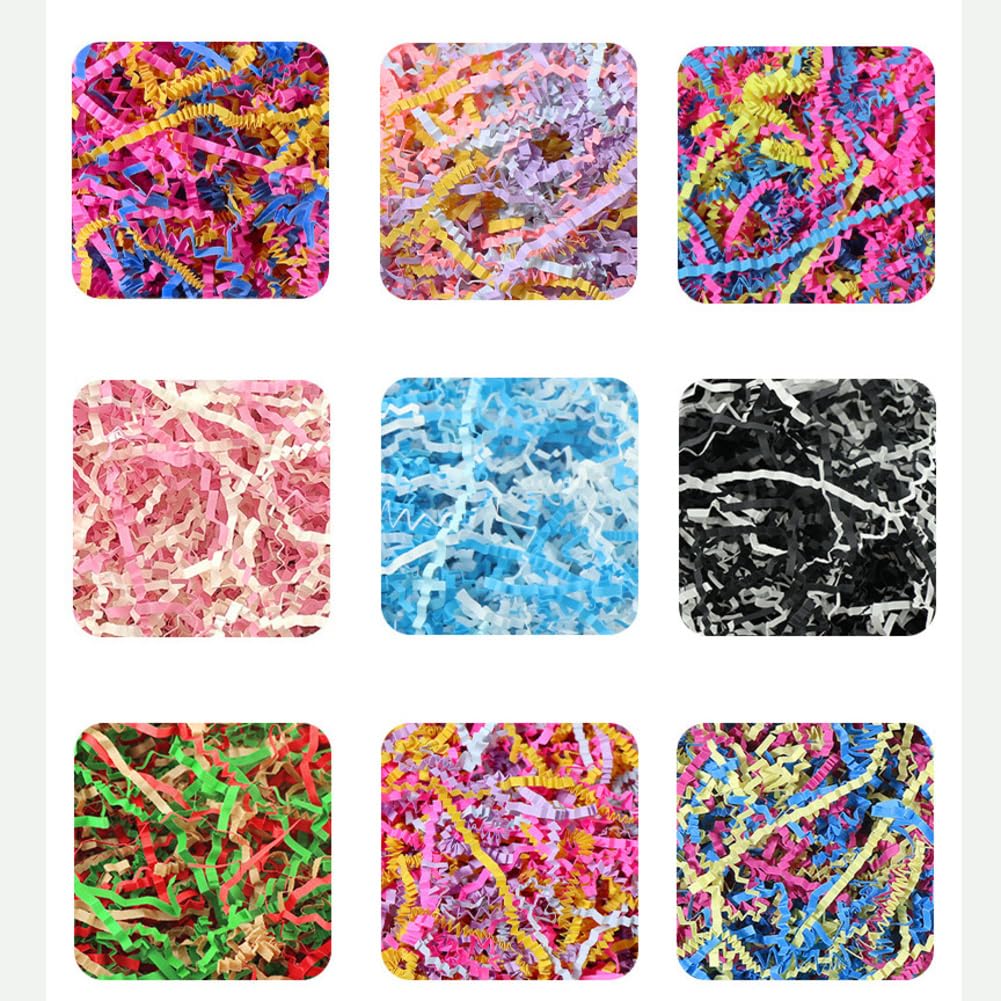Raffia Hamper Shreds wiele kolorów, na festiwal, prezent, opakowanie dekoracyjne, rozdrobniony bibułka, materiał wypełniający do samodzielnego wykonania, dekoracja na Boże Narodzenie, Halloween