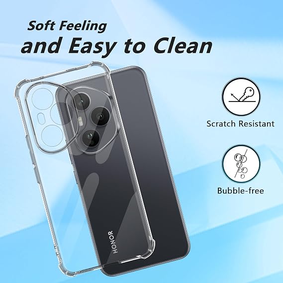 Case for Honor 400 Pro 5G, Clear Phone Case, Bumper Slim Fit Shockproof Flexible TPU Case, Transparent