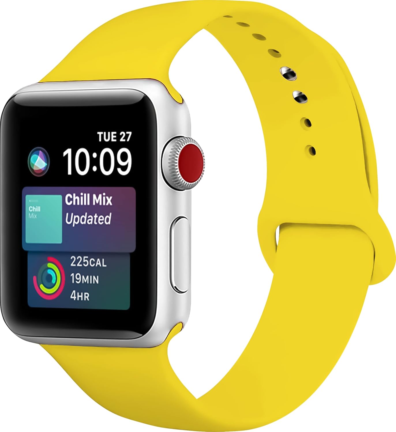 Blaspins For Apple Watch Bands 41mm 40mm 38mm, Soft Silicone Sport Wristbands Replacement Strap with Classic Clasp for iWatch Series SE 7 6 5 4 3 2 1 for Women Men 38/40/41mm - Yellow