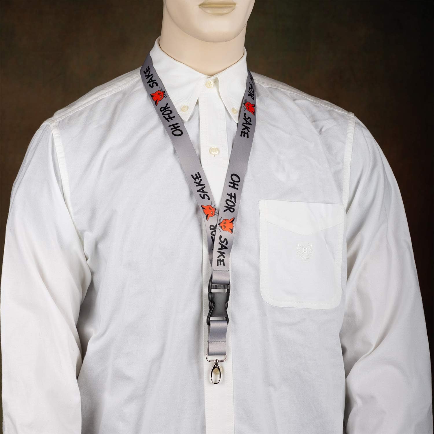 Office Funny ID Key Badges Holder Lanyard (Fox Sake)