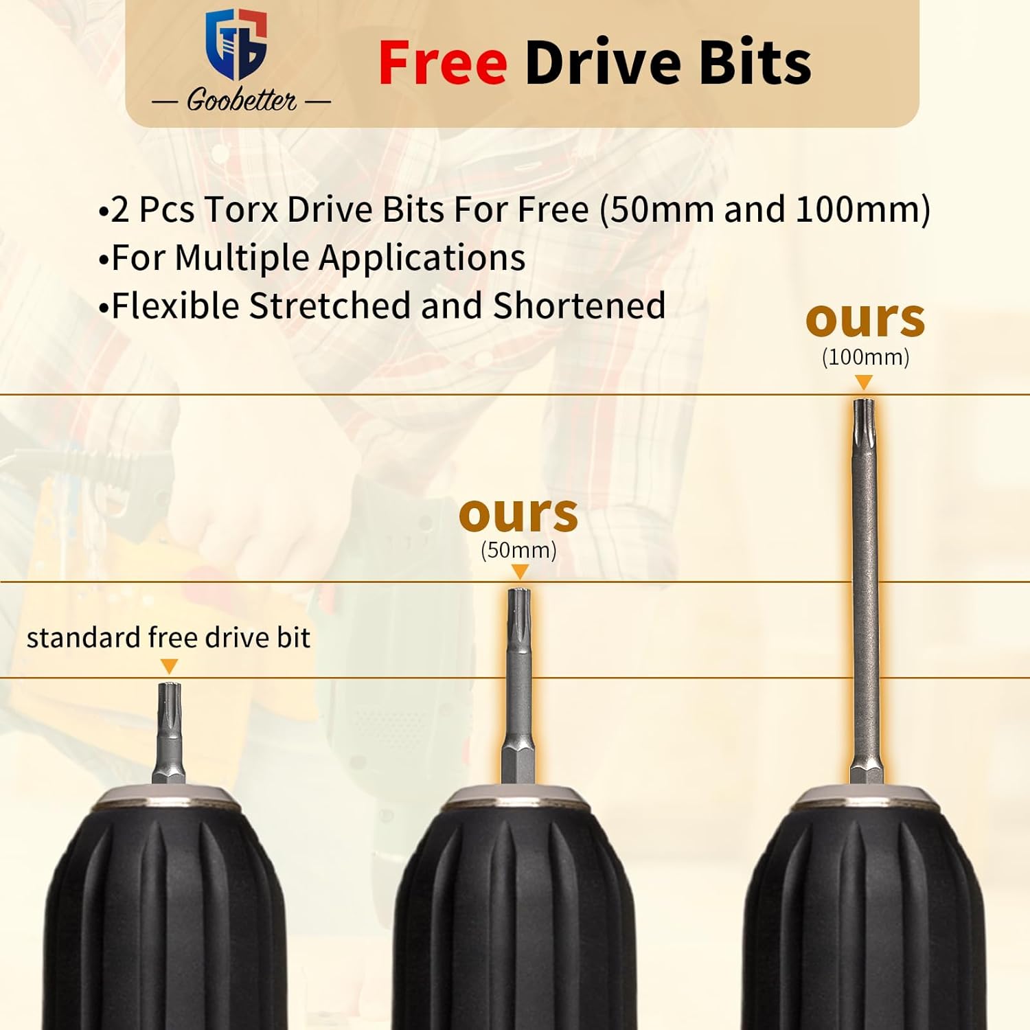 Deck Screws 3-1/2 Inch, 400 Pcs Wood Screws #10 x 3-1/2", Rust Resistant, Exterior Construction Fence Screws, Torx/Star Drive Head, 2 Pcs T25 Star Bits Included, Yellow