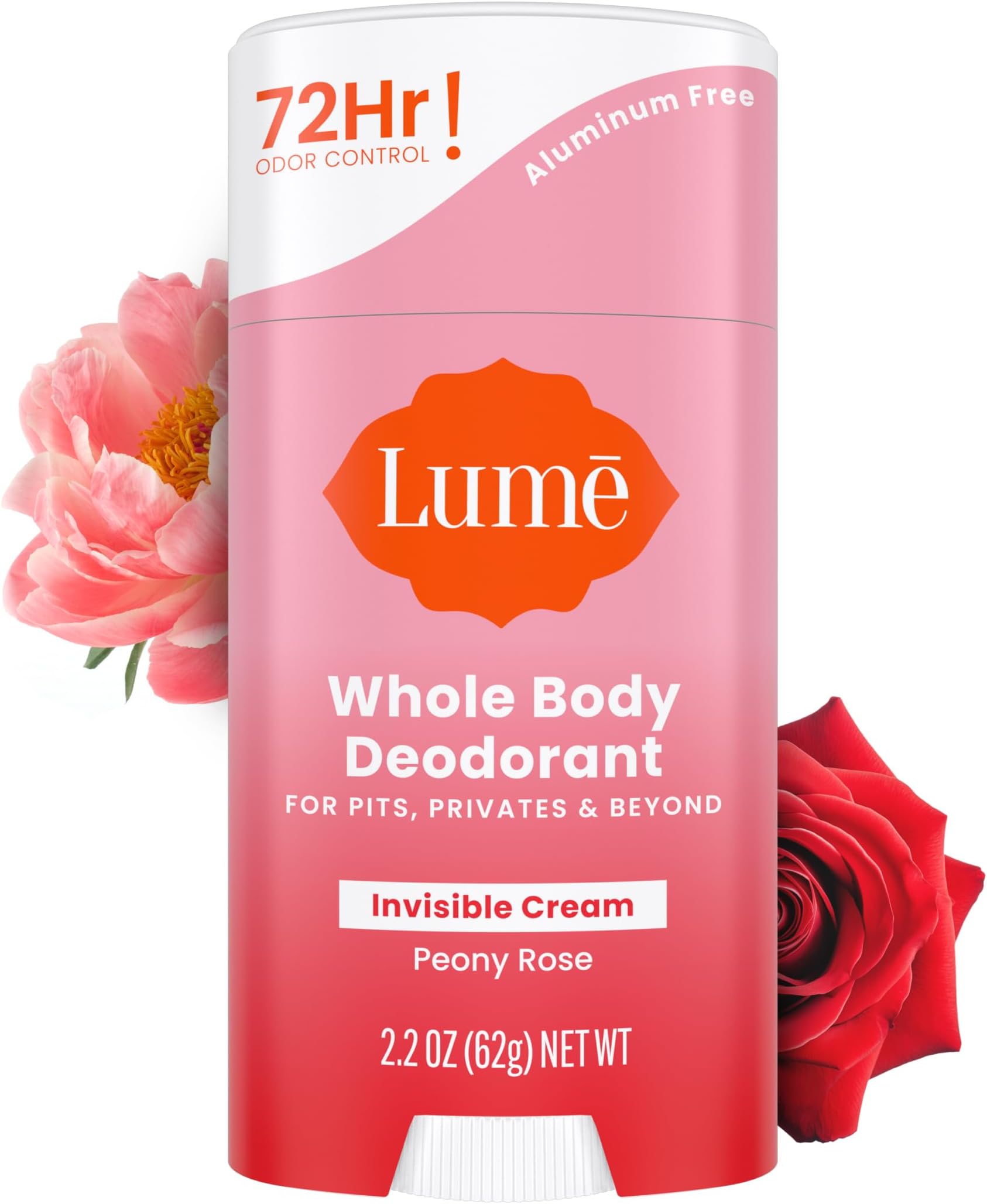 Lume Whole Body Deodorant - Cream Stick - 2.2 oz (Peony Rose)