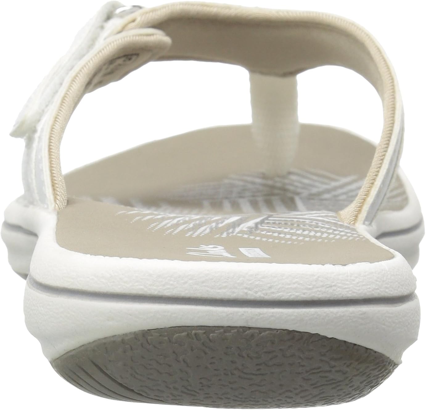 Clarks Women's Breeze Sea Flip-Flop 10 White Synthetic