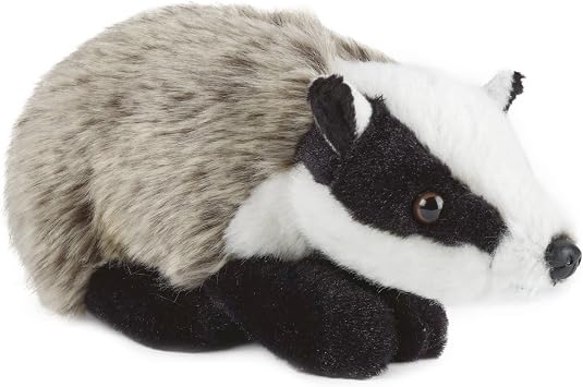 Living Nature AN234 Soft Toy Badger, Unknown, Medium 20cm, White