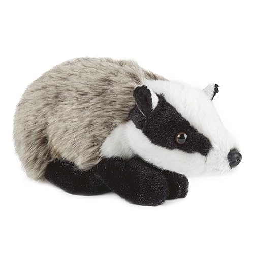 Living Nature AN234 Soft Toy Badger, Unknown, Medium (20cm), White - Medium (20cm)