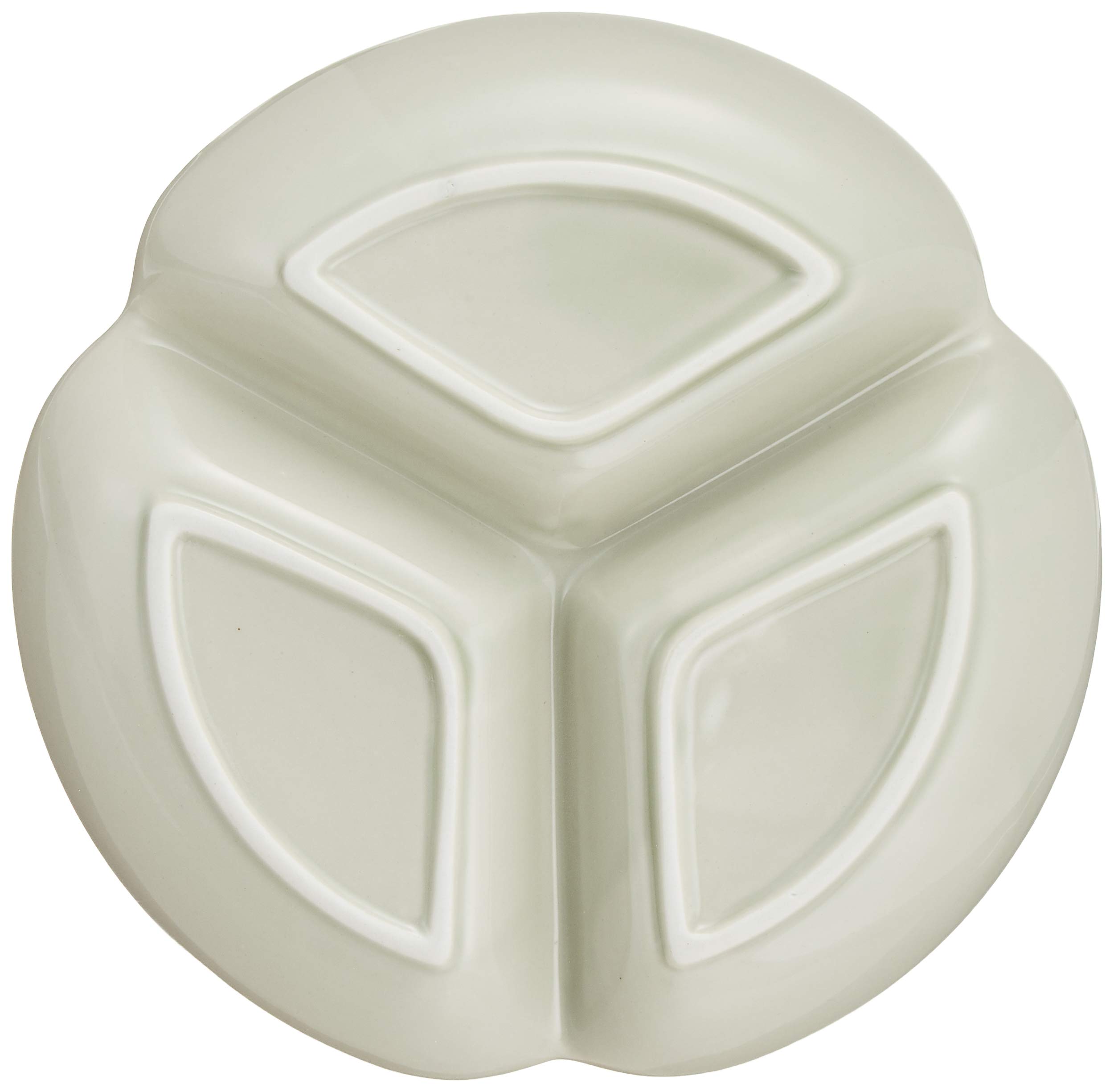 みる 西田(Nishida) 7.5号三つ仕切り皿(青い椿)/おうち料亭/業務用食器/