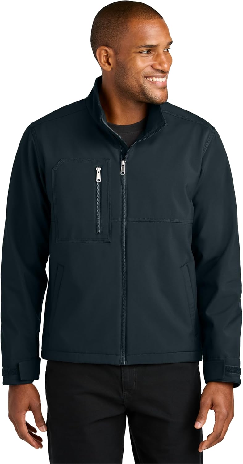 CornerStone Unisex Workwear Soft Shell Jacket | Weather-Resistant Coat for Men & Women with Multiple Pockets & Adjustable Hem