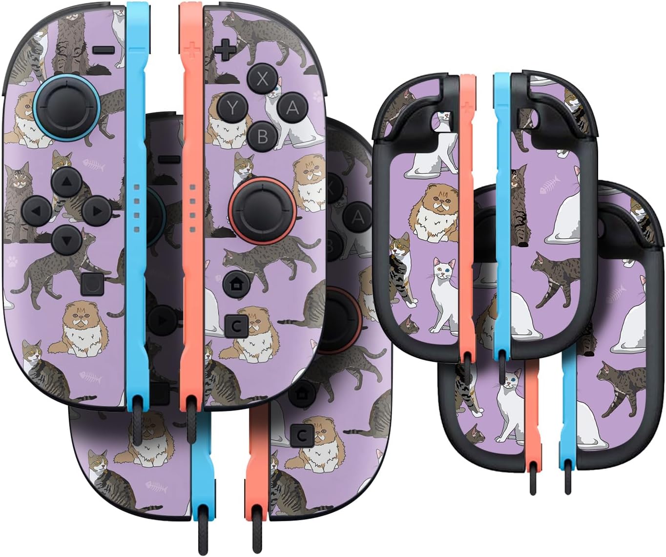 Gaming Skin Compatible with Nintendo Switch 2 Joy-Con Controller 2 Pack - Cat Chaos - Premium 3M Vinyl Protective Wrap Decal Cover - Easy to Apply | Crafted in The USA by MightySkins