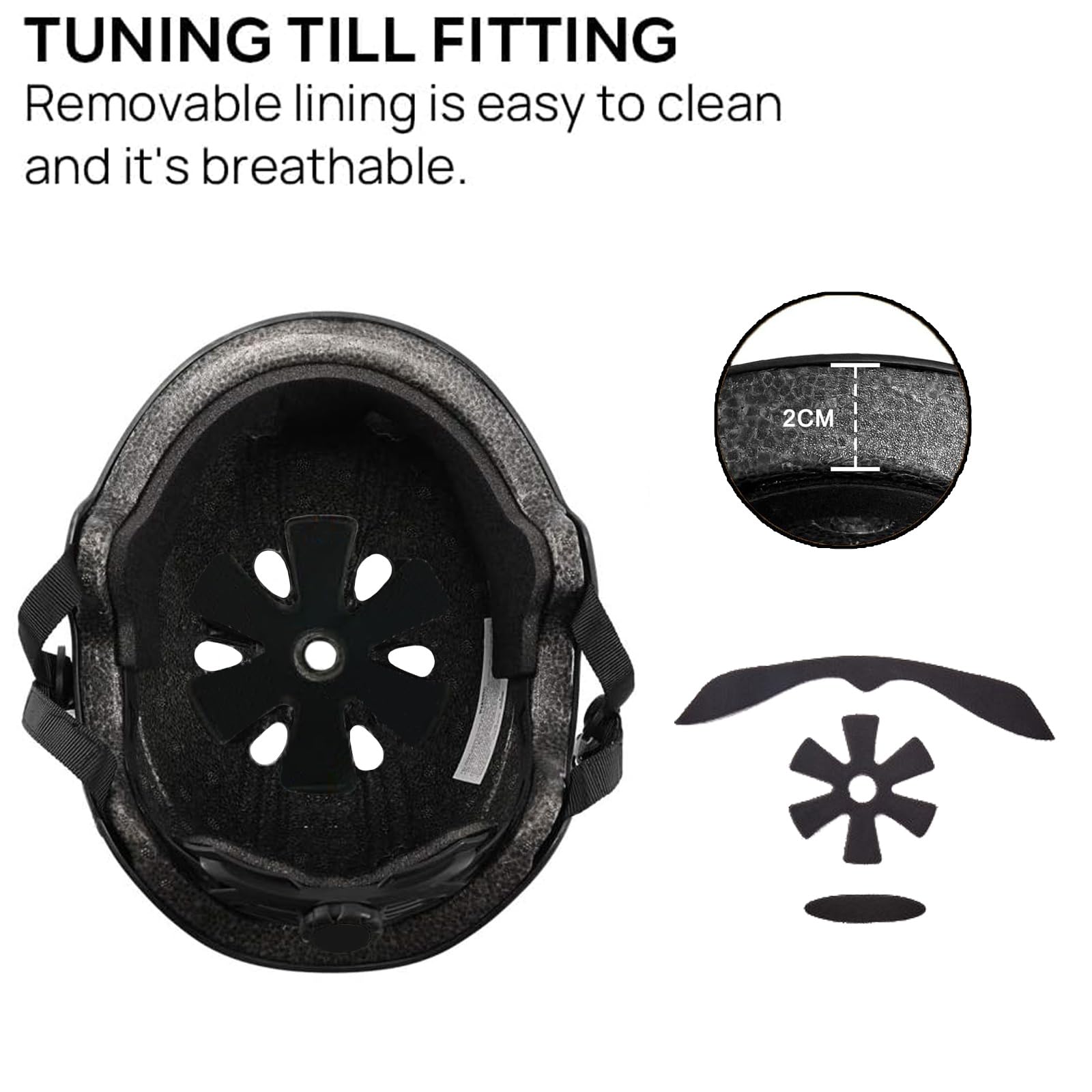 Ease Skaterhelm Fahrradhelm, Skateboarding Helm, Atmungsaktiv, Sicherheit, leicht Radhelm mit Verstellbarer Kinnriemen für Fahrrad Skateboard Scooter BMX Kind Erwachsene