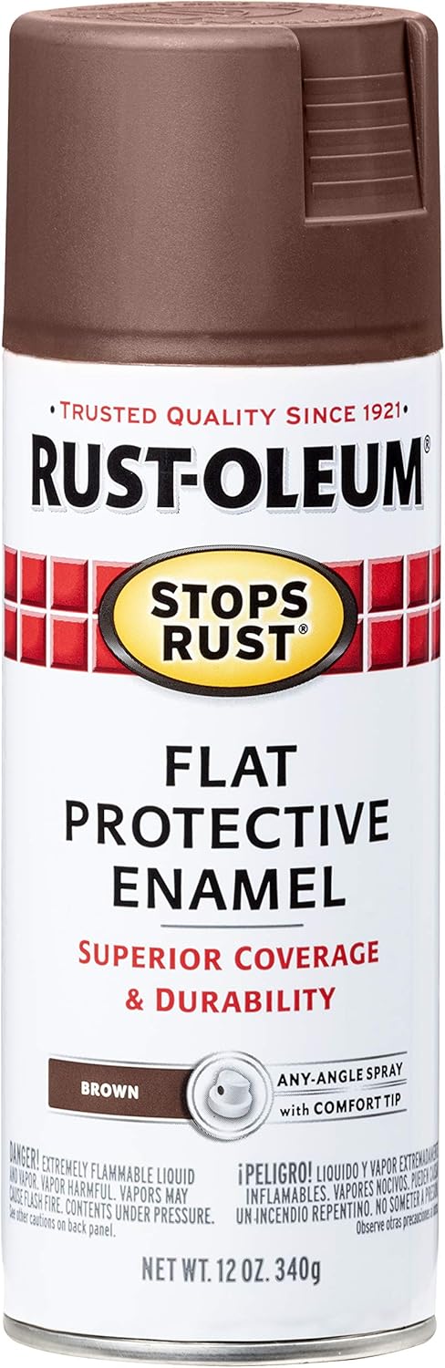 Rust-Oleum 7776830-6PK Stops Rust Spray Paint, 12 Oz, Flat Black, 6 Pack - - 