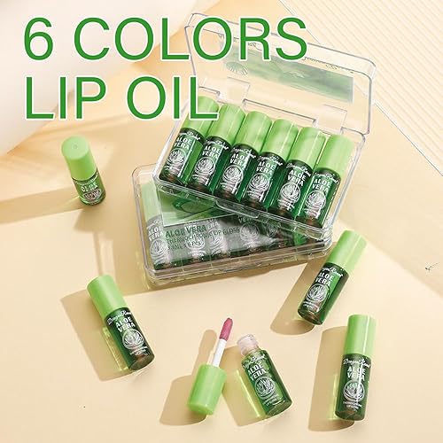 Miniatura 7 de Aceite hidratante para labios, 6 colores de aceite de labios voluminoso, bálsamo labial hidratante que cambia de color, tinte labial de larga
