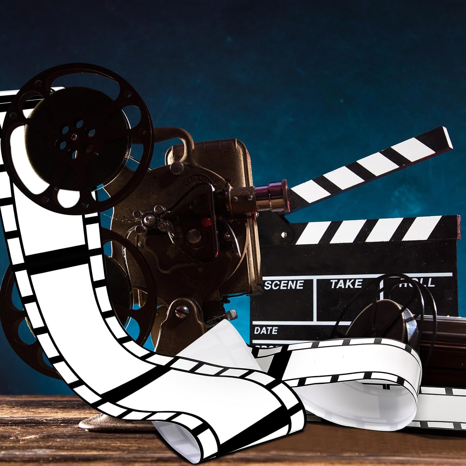 Gejoy 2 Rolls Filmstrip Tape Movie Party Decorations, 6 Inch X 66 ft image 5