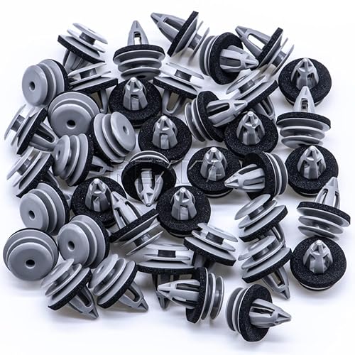 Miniatura 7 de Rexka 20 clips de retención para panel de puerta gris compatibles con BMW 51418224781 51410407983 51430141025 E36, E46, E90, E91, E92, E93, F32,