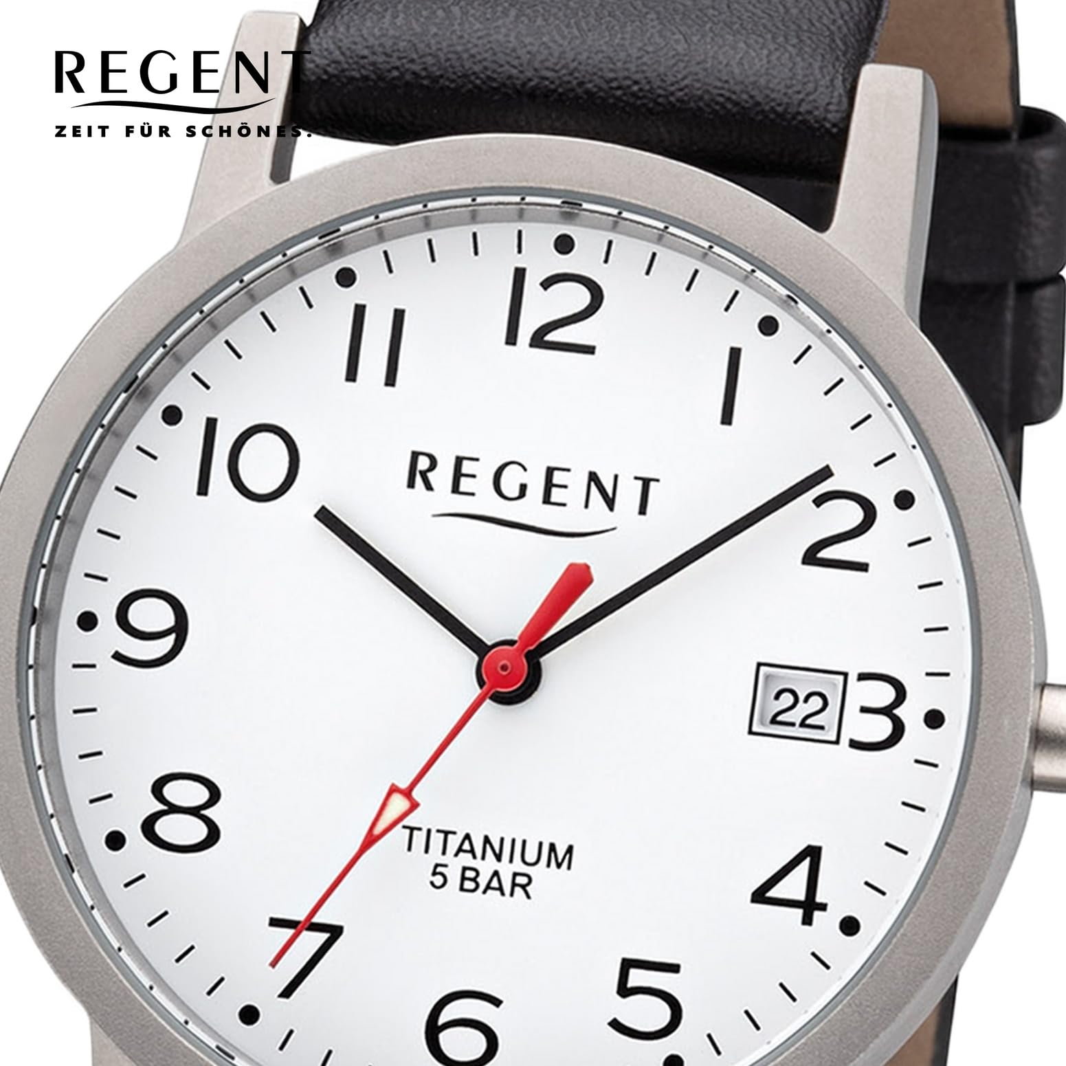 Regent Analog Quarz Uhr mit Leder Armband 11190181