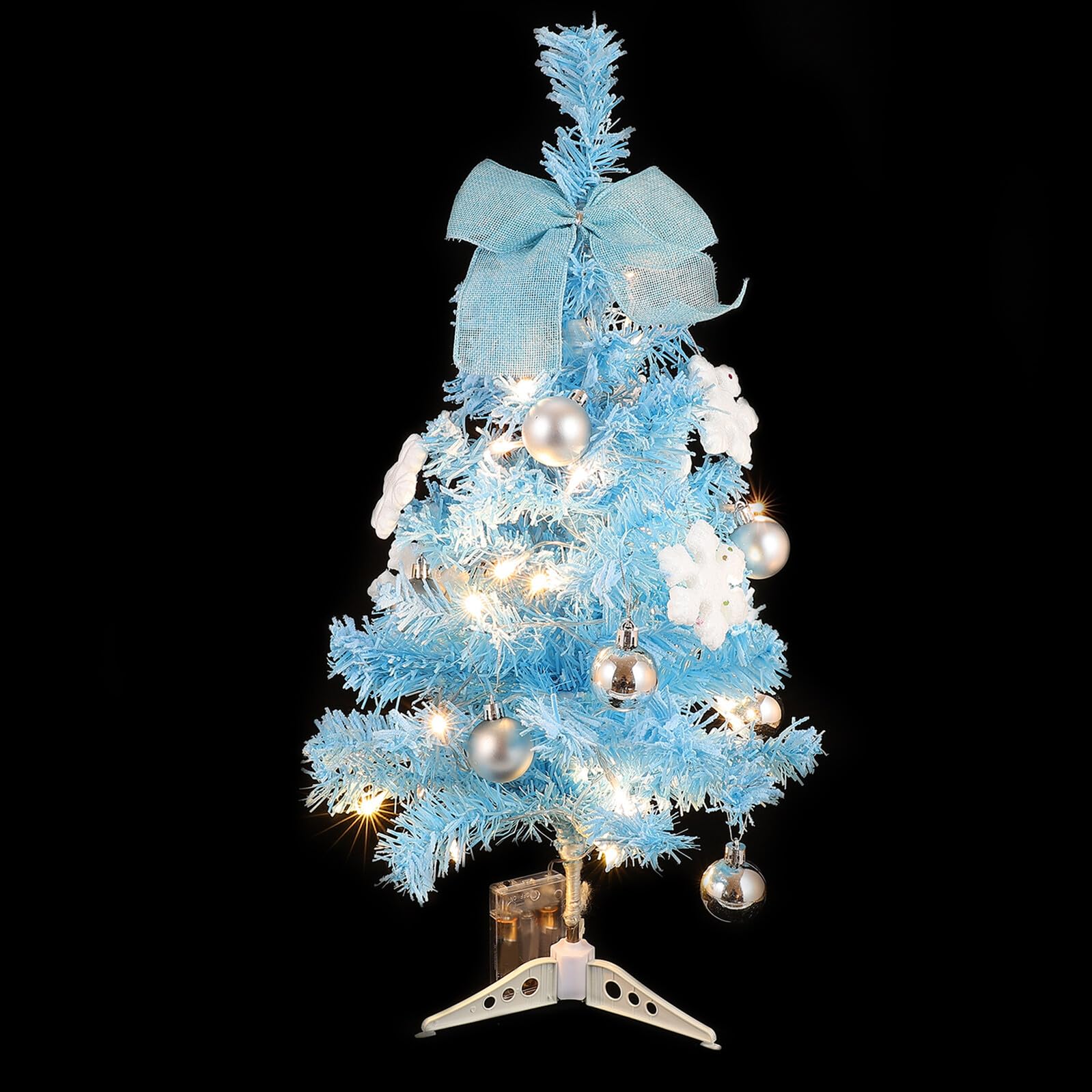 Árbol de Navidad mini TOYANDONA con juego de adornos navideños de mesa