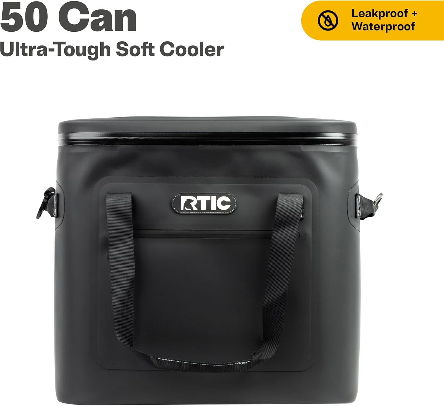 RTIC Ultra-Tough Soft Cooler 50 Can, Insulated Bag Portable Ice Chest Box for Lunch, Beach, Drink, Beverage, Travel, Camping, Picnic, Car, Trips, Floating Cooler Leak-Proof with Zipper