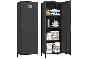 MIOCASA 3 Shelves Metal Storage Locker