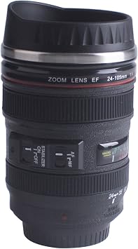 Camera Coffee Mug Lens Travel Thermos Cup with lid