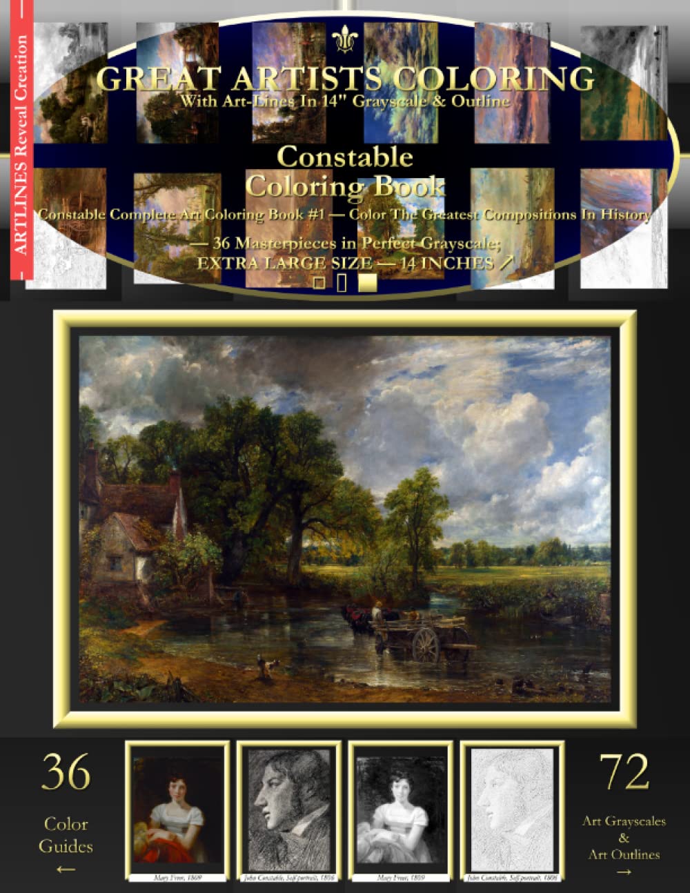 Constable Coloring Book: Constable Complete Art Coloring Book #1 - Color The Greatest Compositions In History