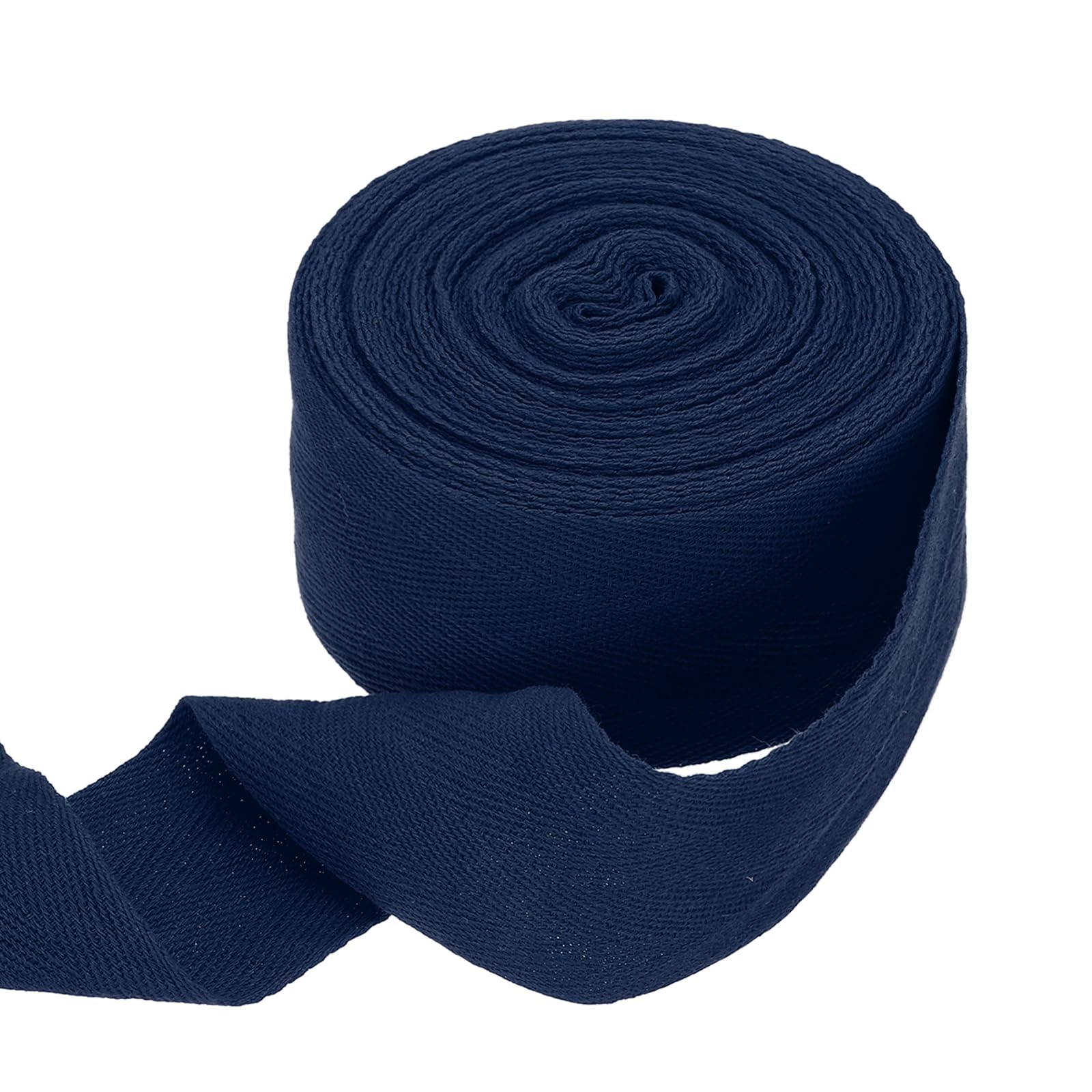 Ruban en coton sergé bleu marine pour mercerie, couture et loisirs