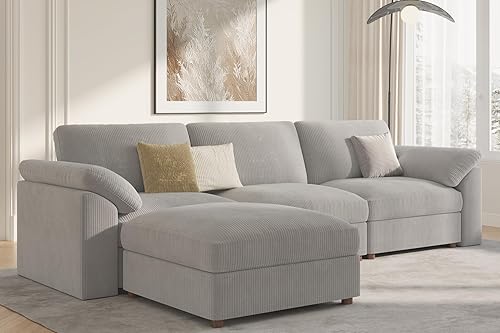 Sectional Modular Sofa,FSC Certified Oversized L Shape Sectional Couch Wide