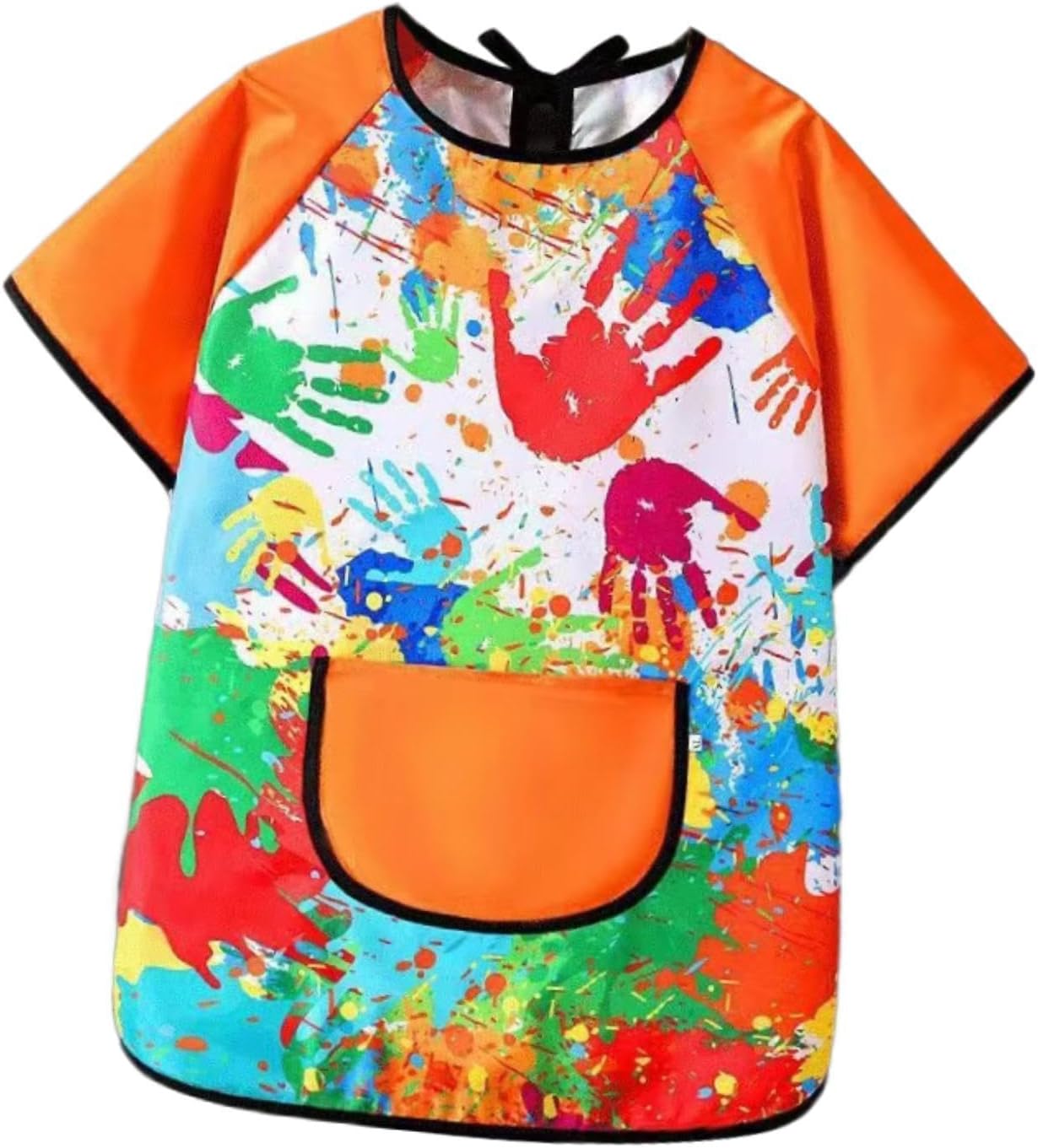 CALANDIS Kids Art Smock Painting Apron Artist Painting Apron for Drawing Home Cooking Orange S | Aprons | Linens & Textiles