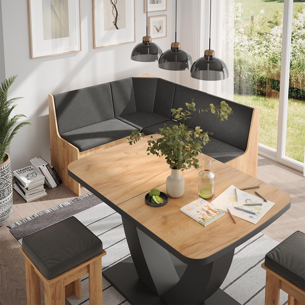 Vicco Esszimmer-Eckbank Ramon, Goldkraft Eiche, 150 x 51 cm mit Stauraum, mit Stauraum unter der Sitzfläche für zusätzlichen Platz