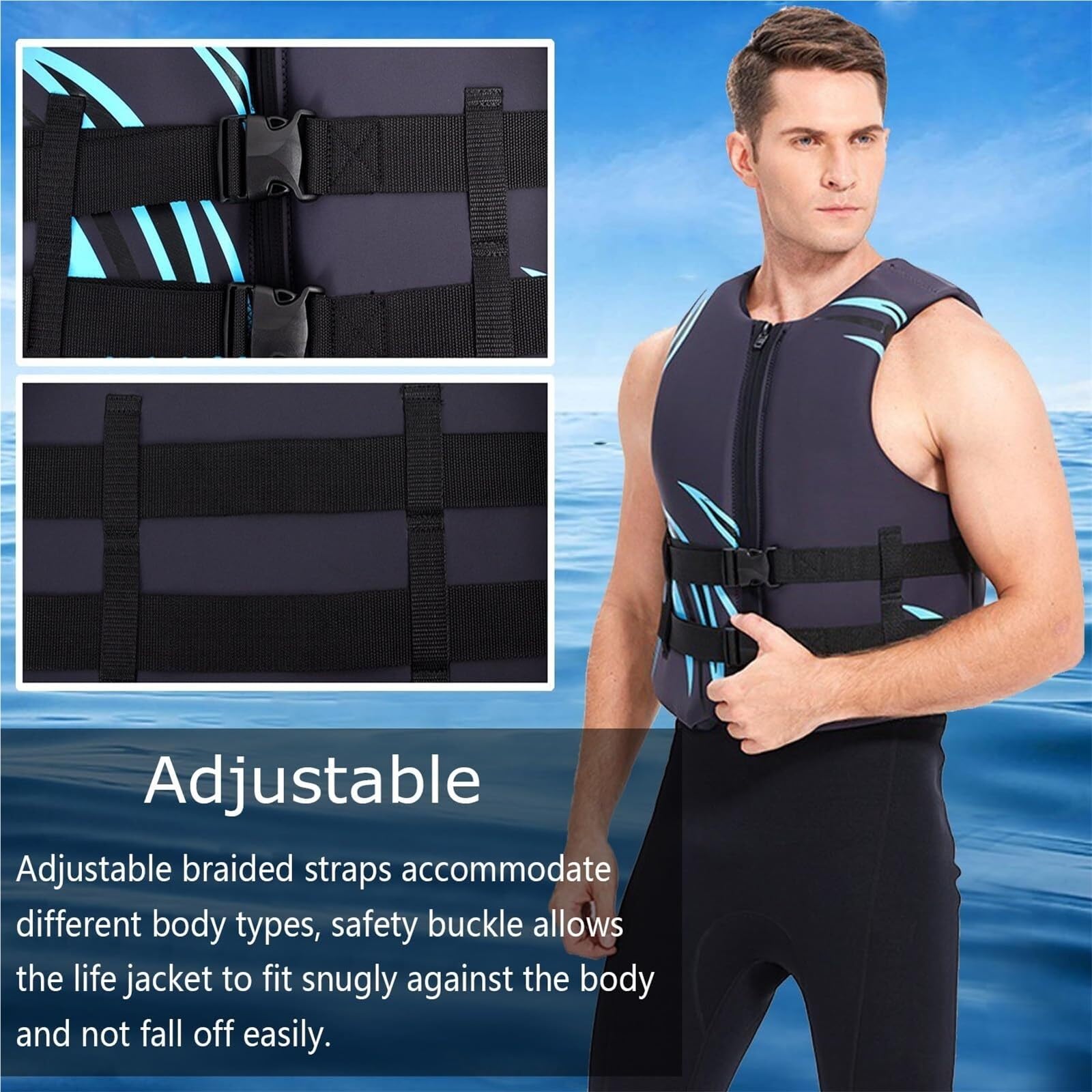 Veste de Surf en Néoprène avec Ceinture Réglable for la Natation