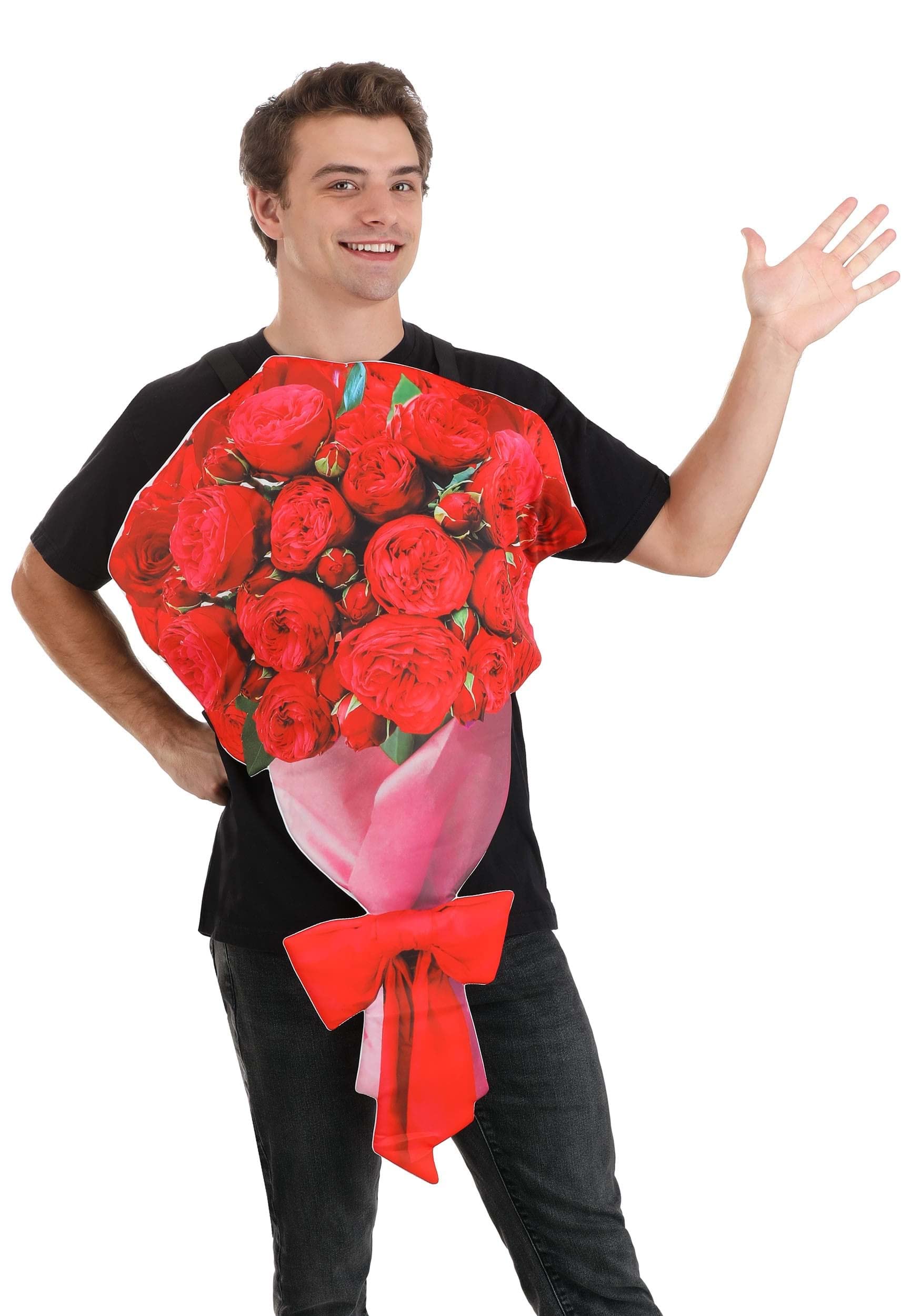 Bouquet of Roses Sandwich Board Costume with Foam-Backed Front Panel