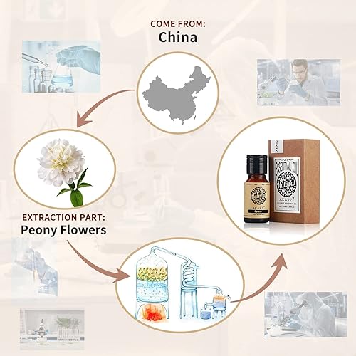 Miniatura 2 de AKARZ Aceite esencial de peonía natural orgánico puro para el cuidado de la piel, el cuerpo y el cabello, difusor, vela, jabón, fabricación, DIY,