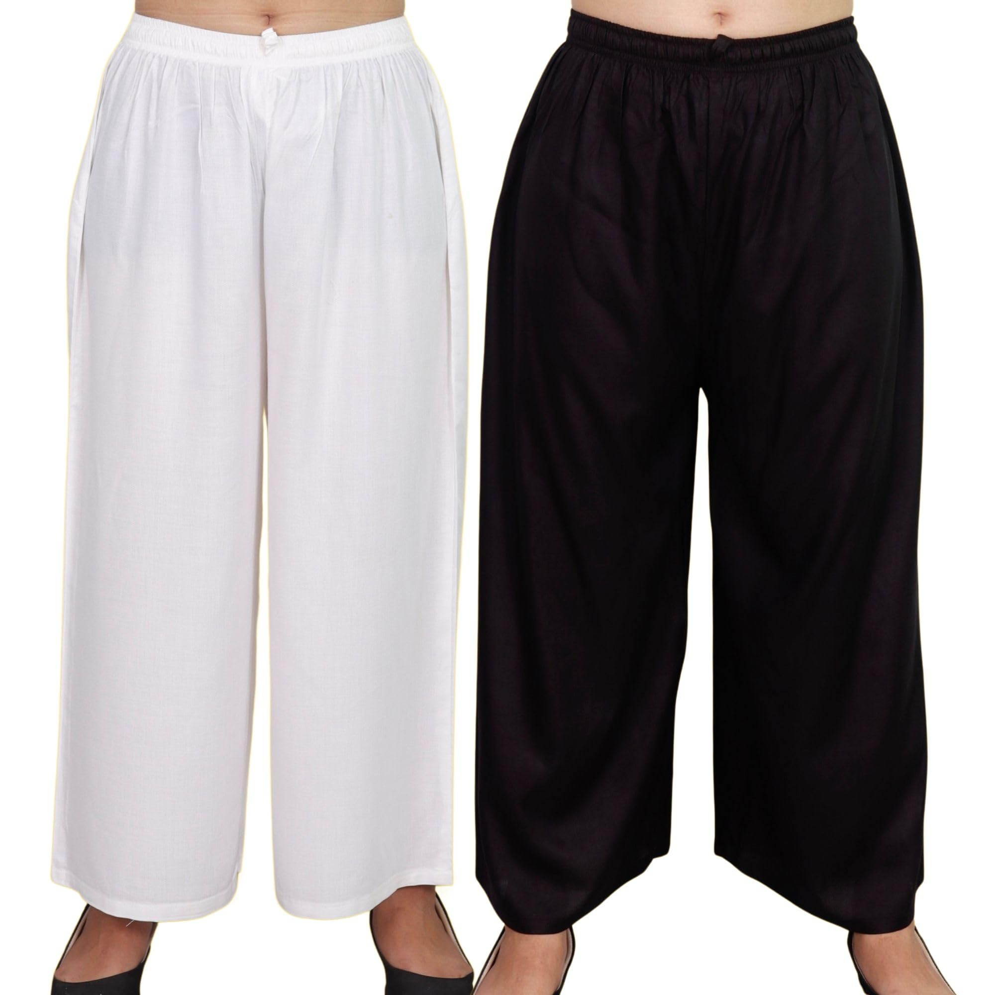 kasani Pack of 2 Plus Size Palazzo for Women Solid Plussize Women's Pants Regular Palazzos- (XS, S, M, L, XL, XXL, 3XL, 4XL, 5XL, 6XL, 7XL, 8XL, 9XL, 10XL)-picture-26