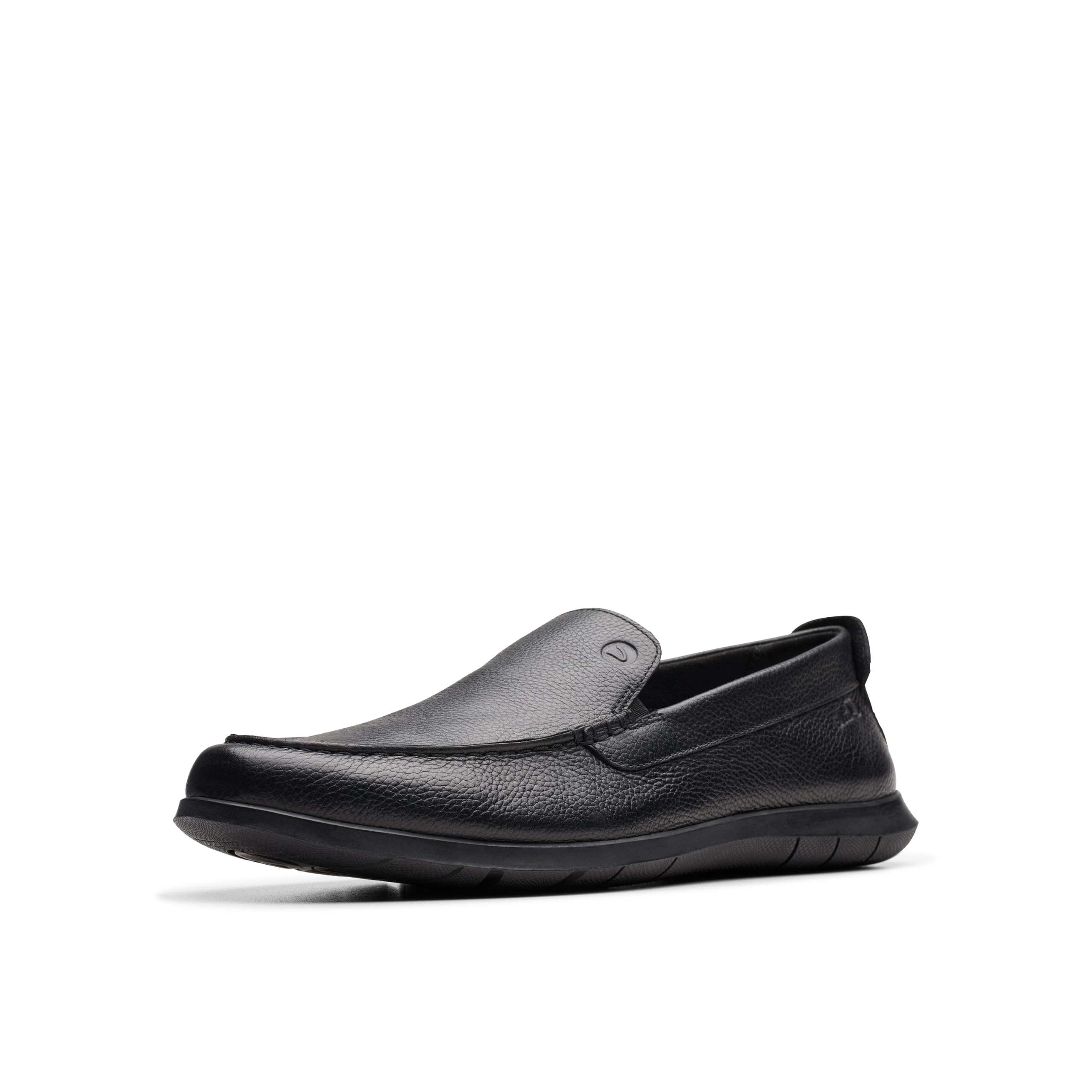 Clarks Herren Flexway Step Mokassin, Schwarz Leder, 46 EU