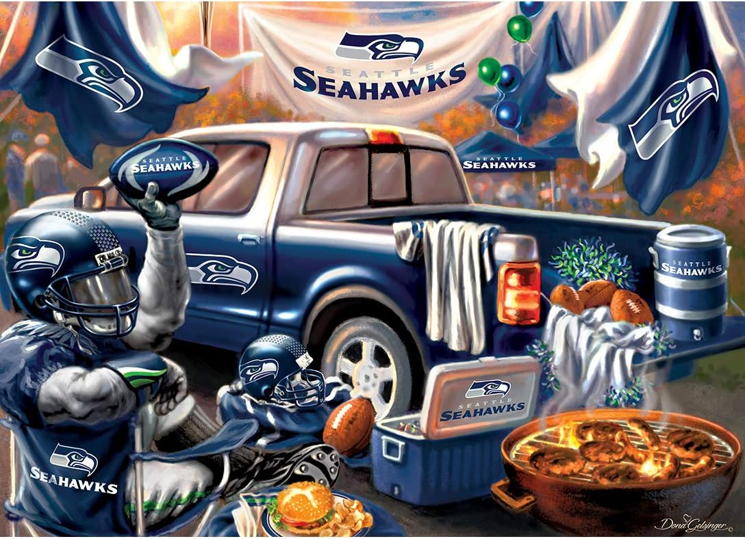 MasterPieces - 1000 Piece Jigsaw Puzzle, NFL Seattle Seahawks, Fun for Adults and Family, Non-Glare Finish, 19.25"x26.75"
