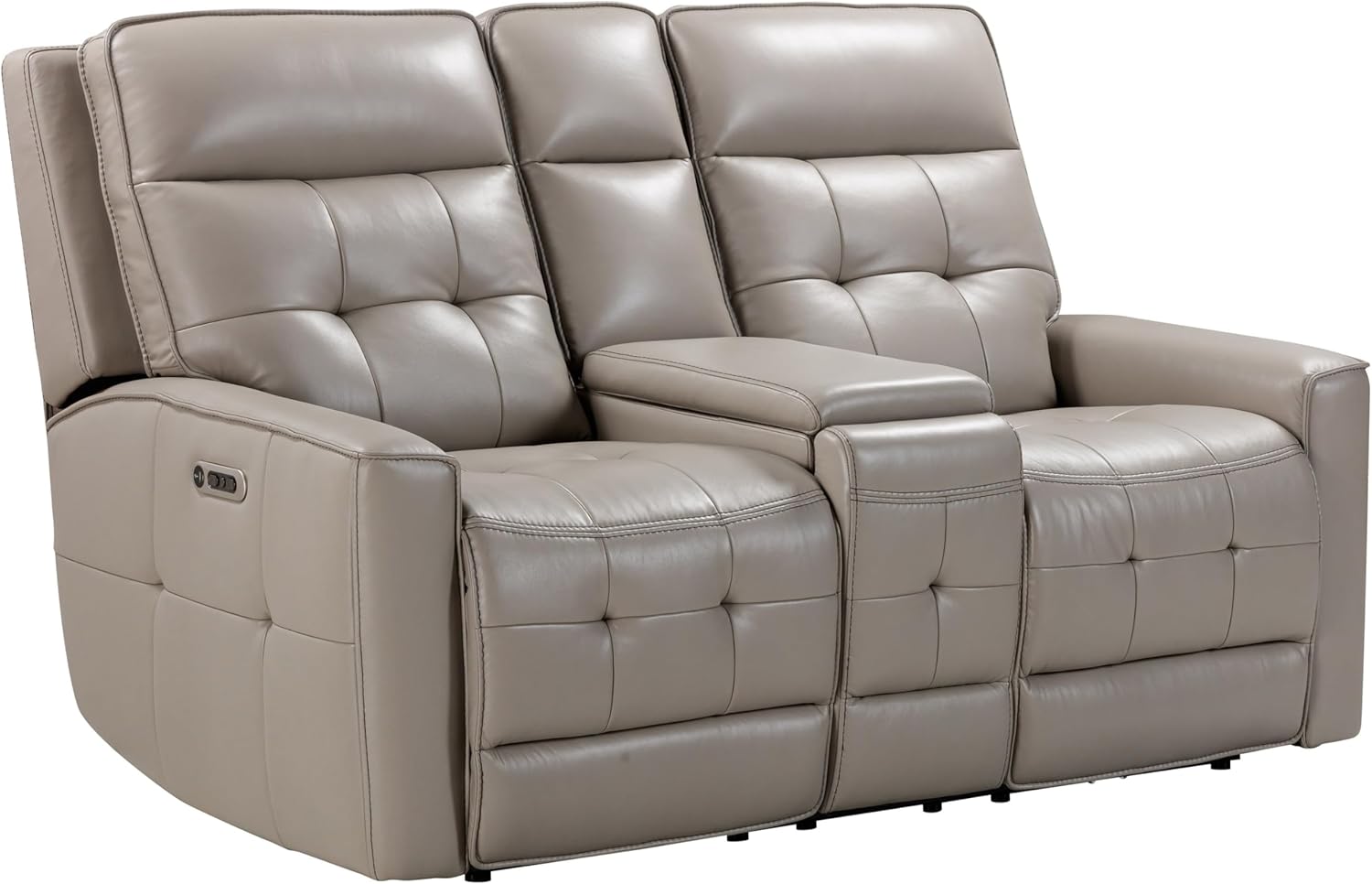 Parker Living Canterbury - Pewter Power Reclining Zero Gravity Console Loveseat