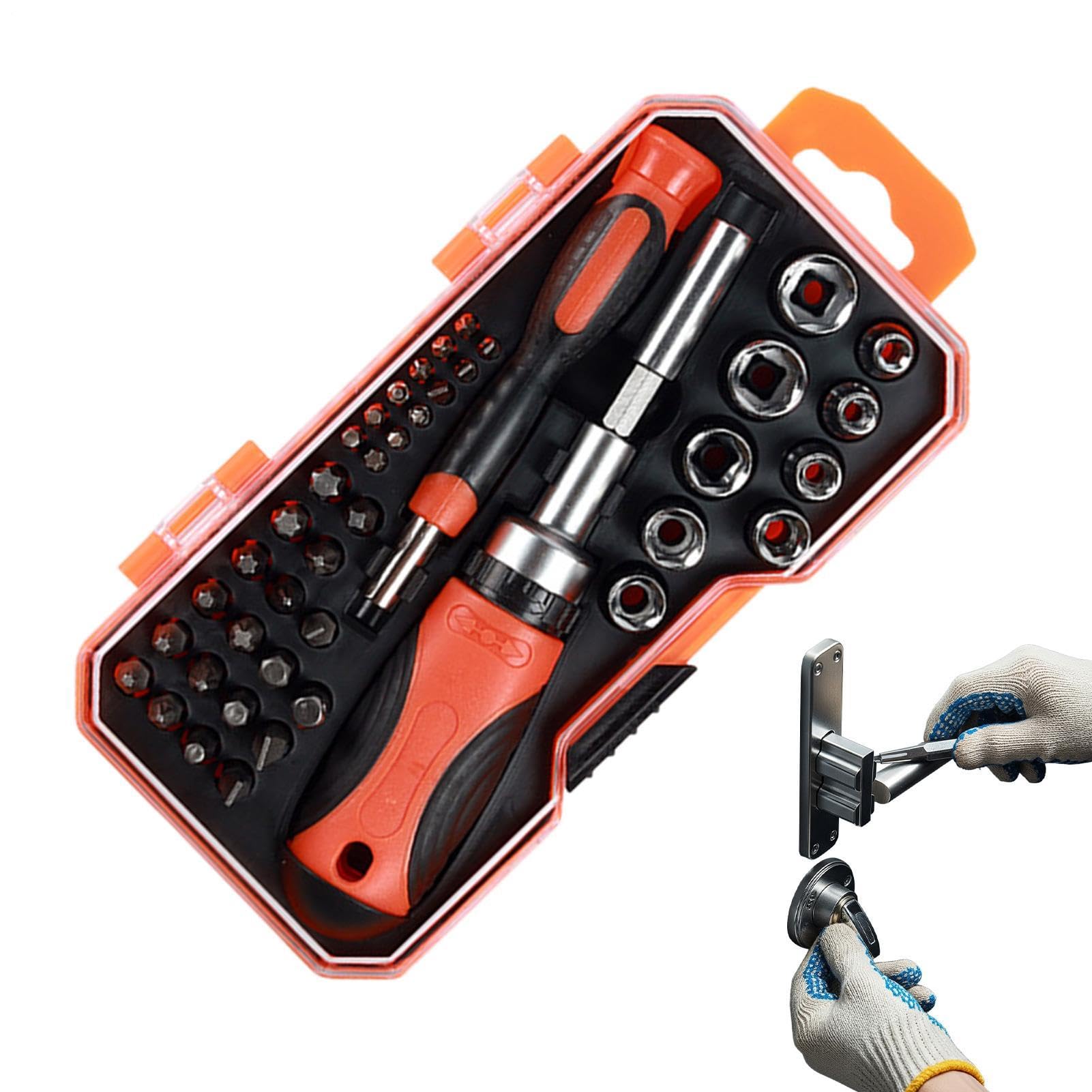 Jeu de tournevis à cliquet multifonction pour mécanique et bricolage de précision