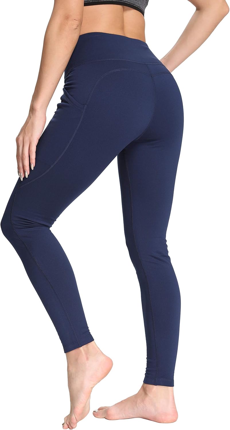 LastFor1 Women's Fleece Lined Leggings Winter High Waisted Thermal Yoga Pants with Pockets for Running Workout