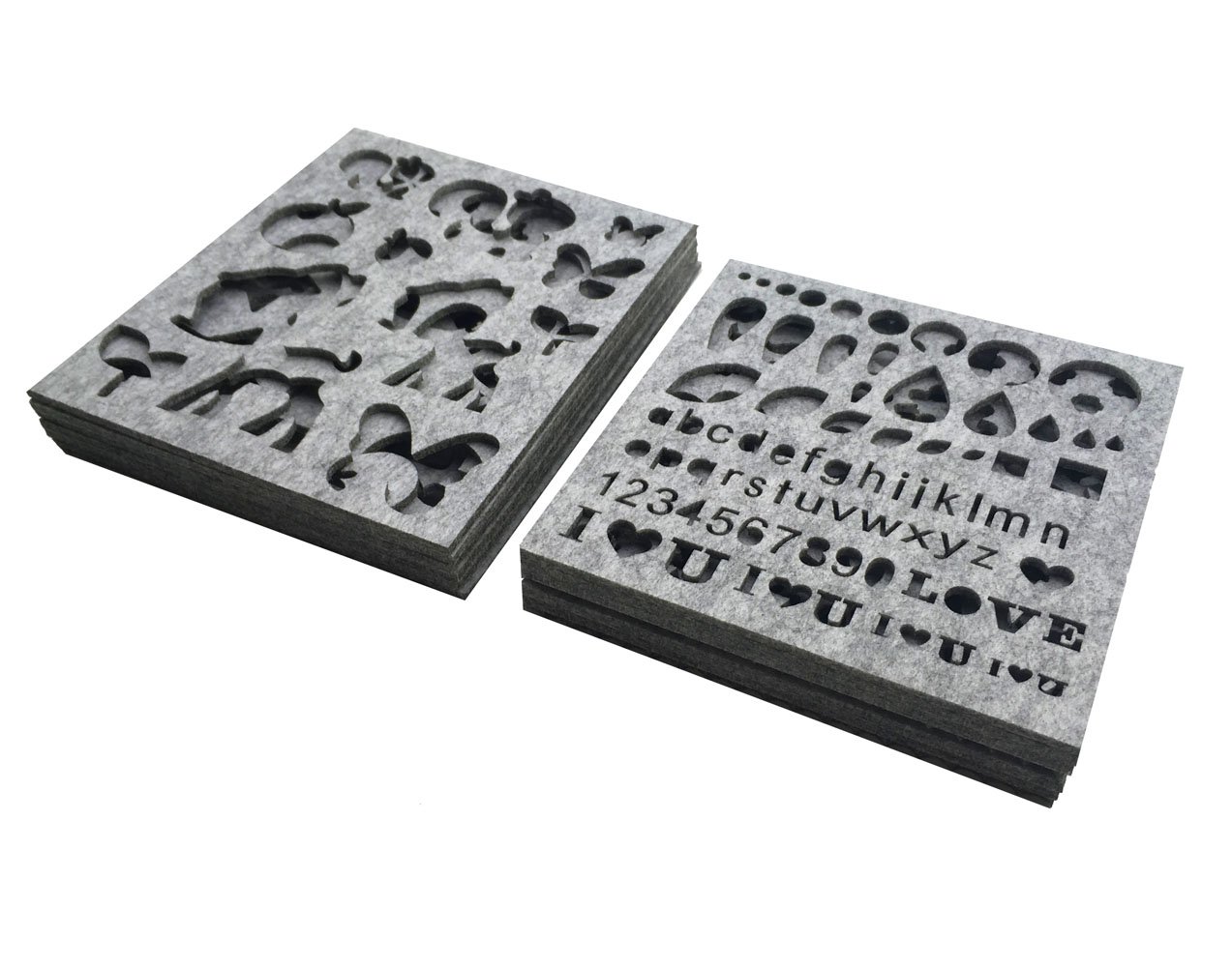 Anneome Filzschablonen Set - 7 Blätter DIY Nadelfilz Vorlagen