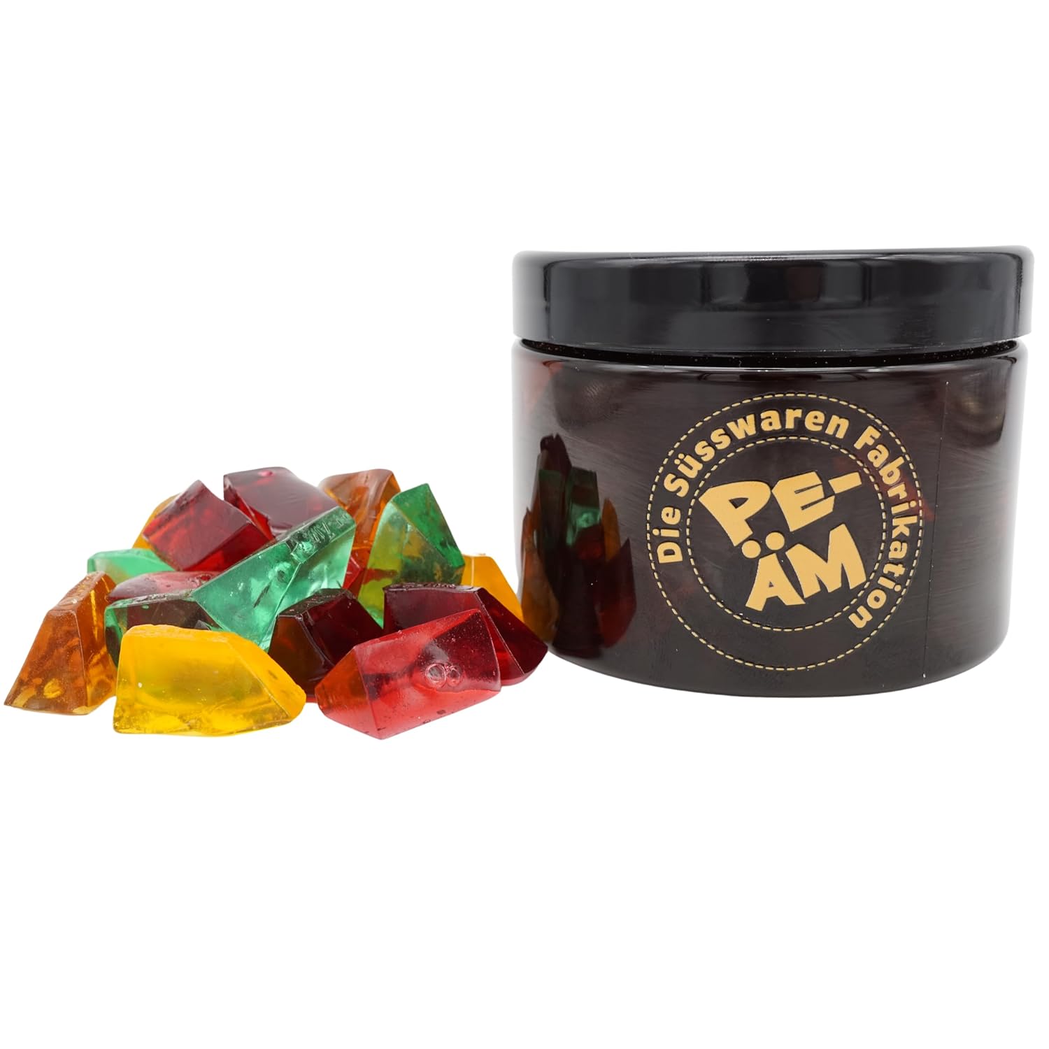 PE  M Sugar Free Fruit Gum Pack of 5 Fruit Mix MEcks 350 g Pot P ttchen for On the Go Souvenir & Gift Sweet & Juicy Premium Fruit Gum