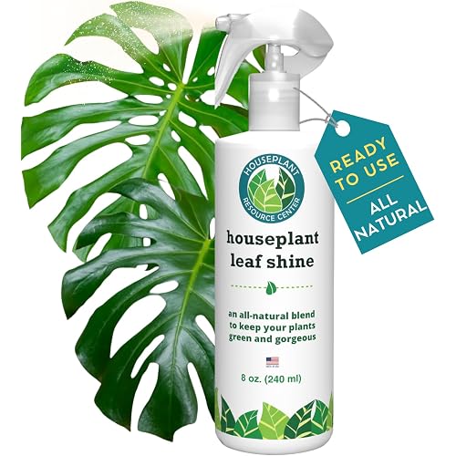 Houseplant Leaf Shine Spray – All-Natural Leaf Cleaner and Gloss for Healthy Shine & Better Photosynthesis | Perfect for House Plants and Foliage | 8 oz