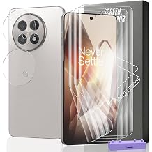 3+2 Pack Screen Protector for OnePlus 13R, 3 TPU Film with Installation Frame & 2 Camera Lens Protector, Self-Healing, Bubble Free, HD Clear, Case Friendly