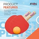 STAG ICONIC 1 Star Table Tennis Playset | 2 Rackets, 3 ABS Balls (Orange) with Cover| Portable Ping Pong Set for Beginners, Kids & Recreational Players | Home, Outdoor & Training Use gallery image