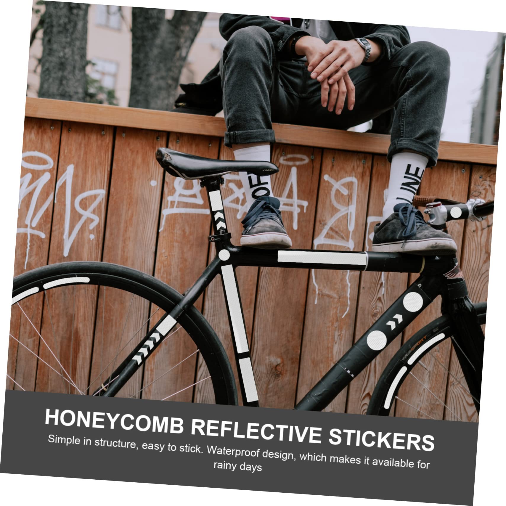 Mipcase Reflective Sticker Set Bike Reflective Strip Tape Night Cycling Safety