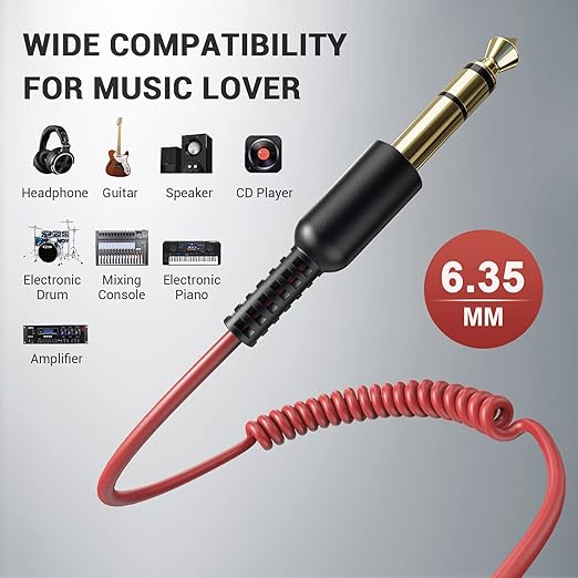 Cable OneOdio 6.35mm a 3.5mm 6.6-9.8FT Adaptador Estéreo miniatura 2