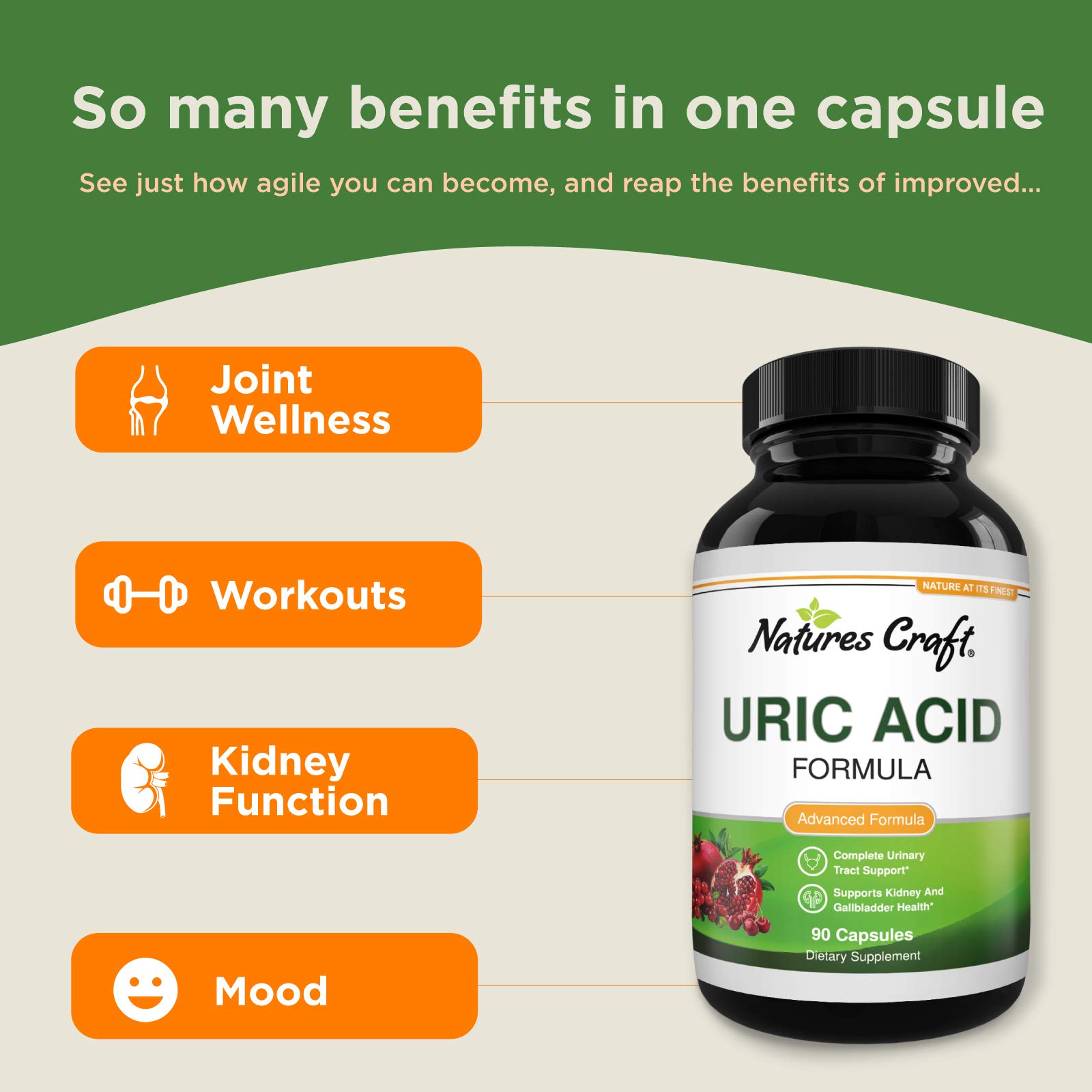Natures Craft Uric Acid Support Supplements Promote Joint Health Uric